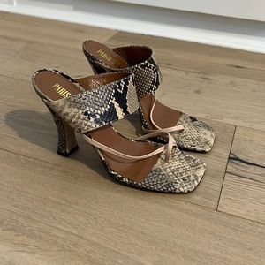 PARIS TEXAS snakeskin sandal